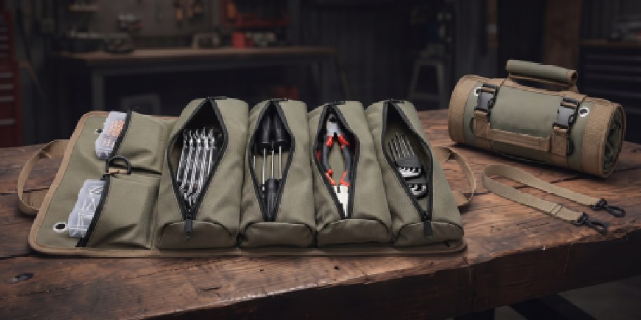 Score 50% Off This Roll Up Tool Organizer Bag on Amazon