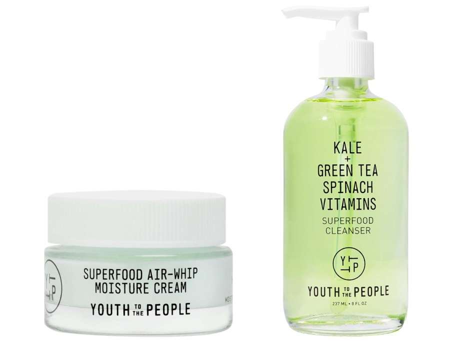 Youth To The People Superfood Air-Whip Moisture Cream and Superfood Facial Cleanser