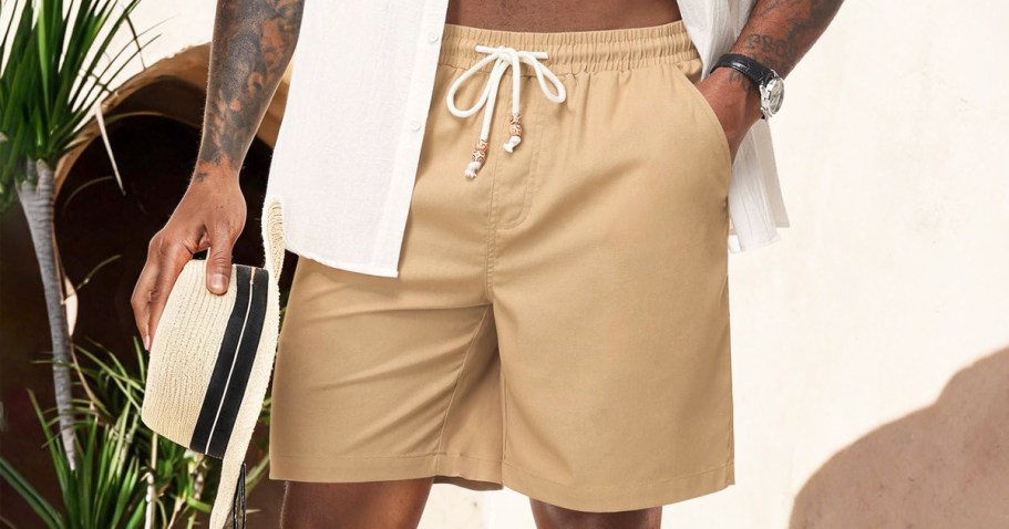 Men’s Linen Shorts Only $9.99 on Amazon (Reg. $20)