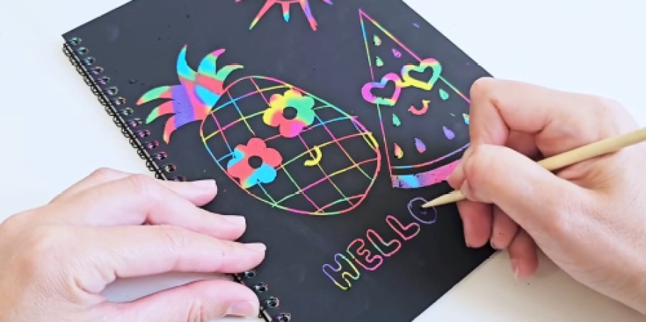Rainbow Scratch Art Books 2-Pack Only $4.99 on Amazon (Reg. $10)