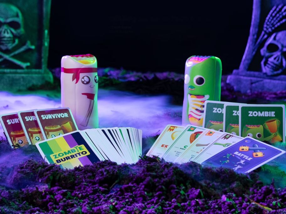 Zombie Burrito Dodgeball Card Game on display