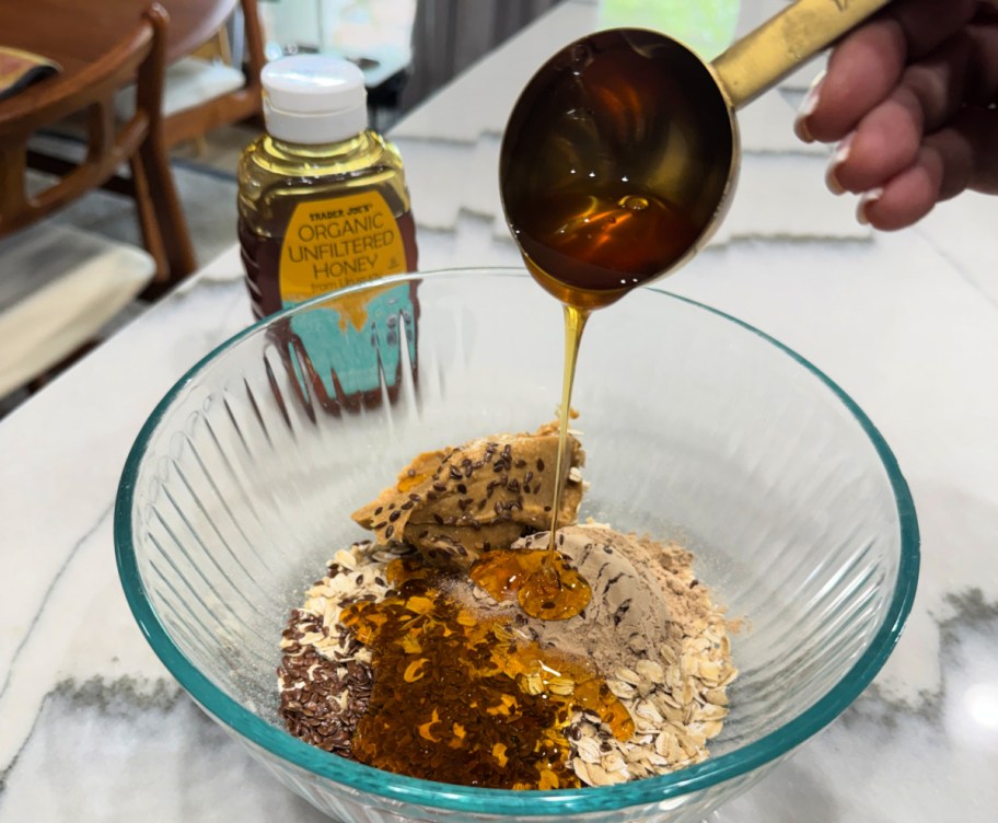 adding honey to protein bites recipe 
