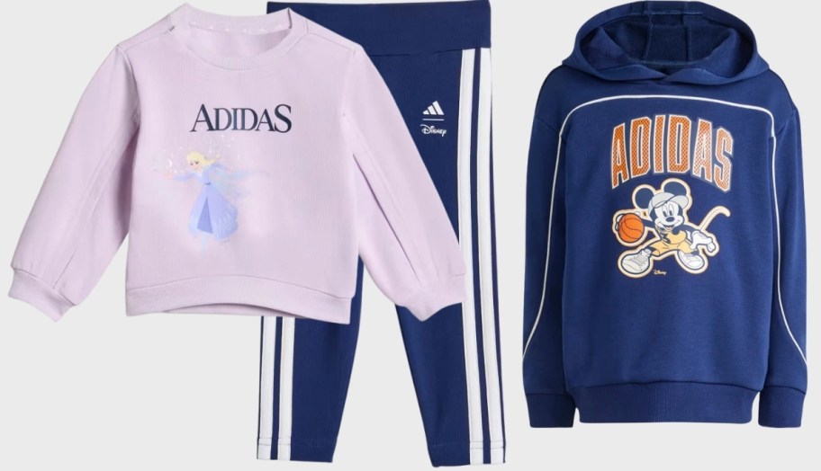 kids adidas sweatshirt set and hoodie