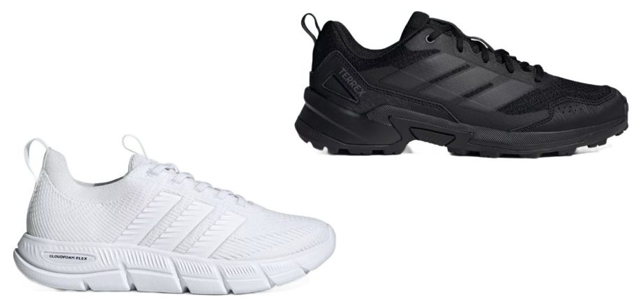 Stock images of two adidas shoes