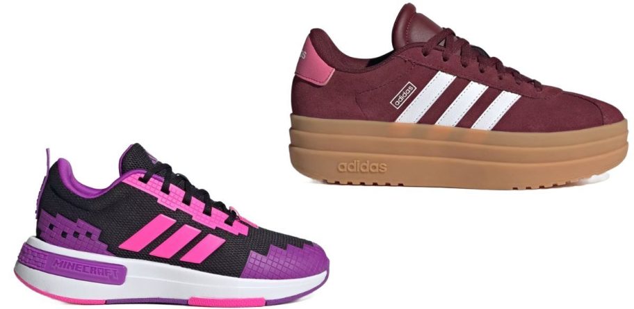 stock images of tewo adias shoes