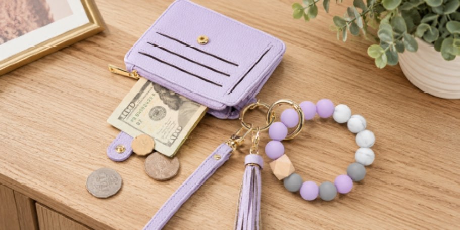 Women’s RFID Blocking Wristlet Wallet w/ Keychain Only $5.99 on Amazon