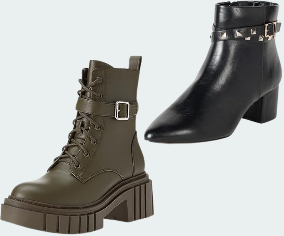 womens combat boot and ankle boot