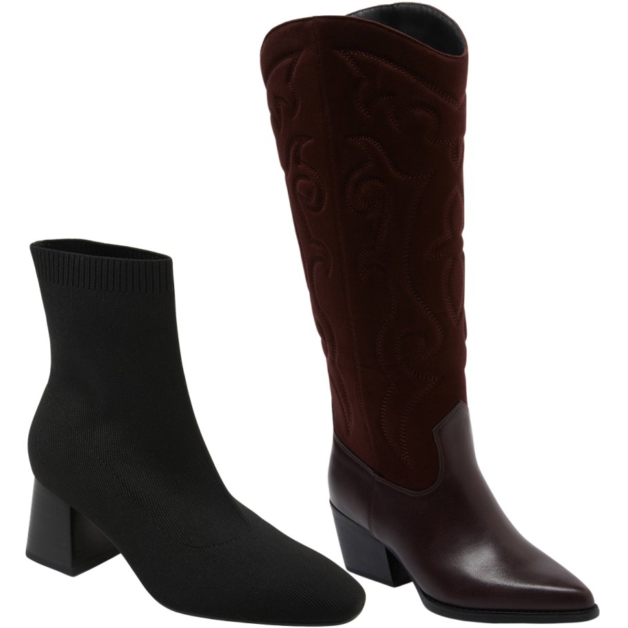 akle booties and tall boot