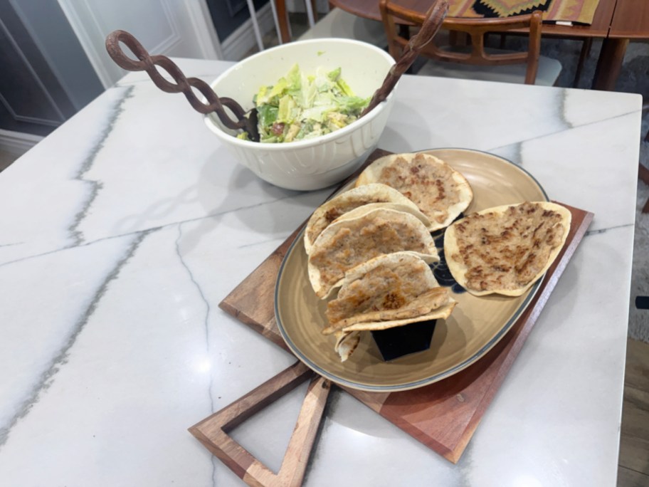 salad mix with smashed tacos hack