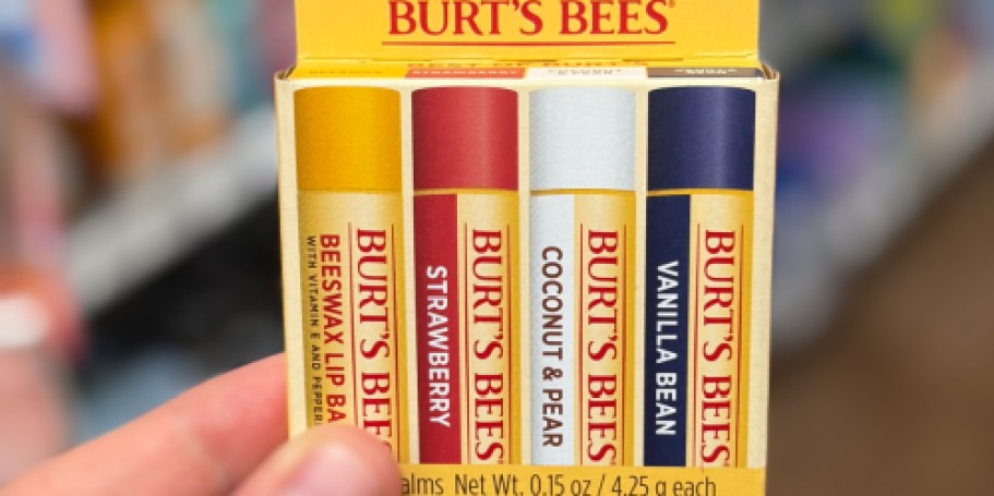 Burt’s Bees Lip Balm 4-Packs from $8.56 Shipped on Amazon