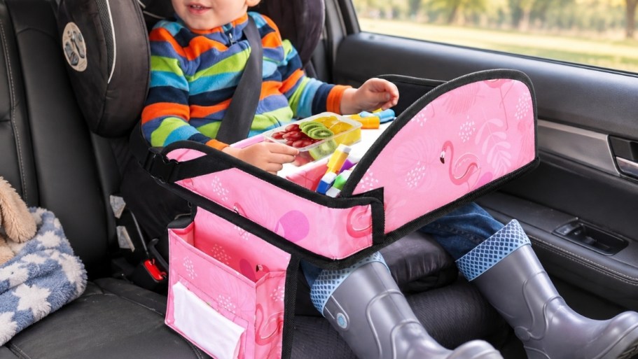 Kids Travel Tray w/ Drawing Surface Just $9.99 on Amazon | Road Trip Must-Have!