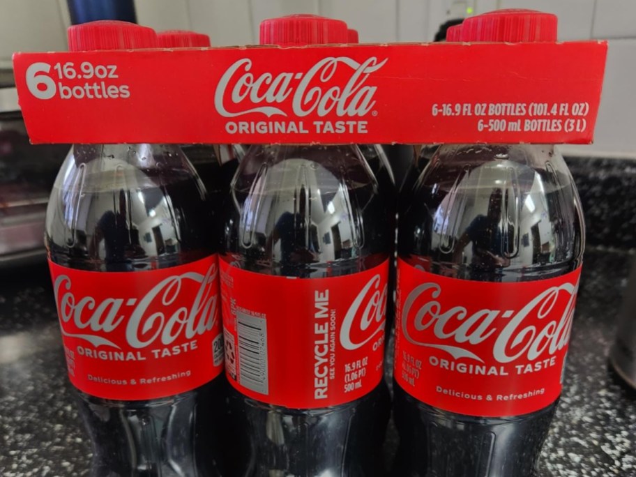 6-pack of coke bottles