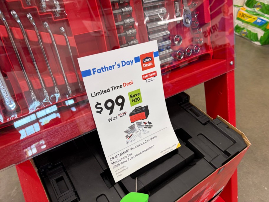 A Craftsman 242-piece tool set in the store.
