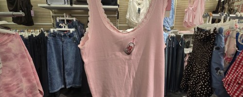 pink tank top with diet coke