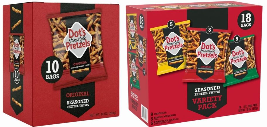 two dots pretzels boxes