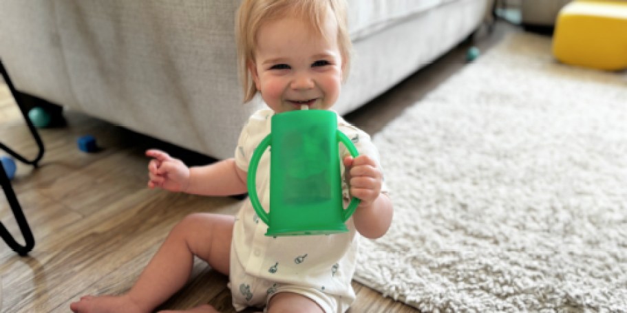These Clever Mess-Free Holders Are a MUST for Toddlers | Fits Food Pouches & Juice Boxes