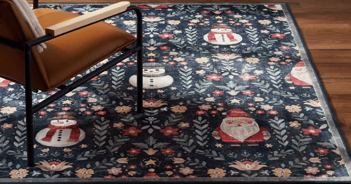 Christmas 5’x7′ Washable Area Rug Just $45 on SamsClub.com (3 Cute Styles!)
