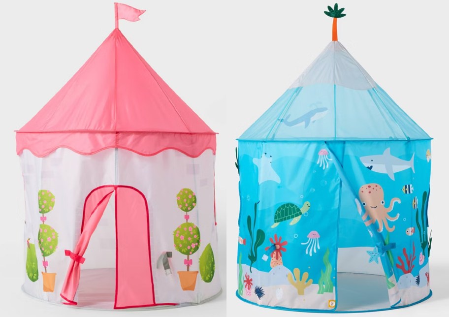 castle and ocean play tents 