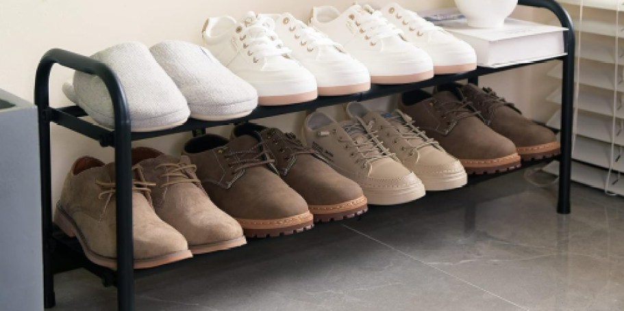 Expandable Shoe Rack Just $9.97 on Amazon | Great For College Dorm Closets!