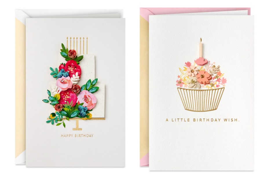 two floral cards