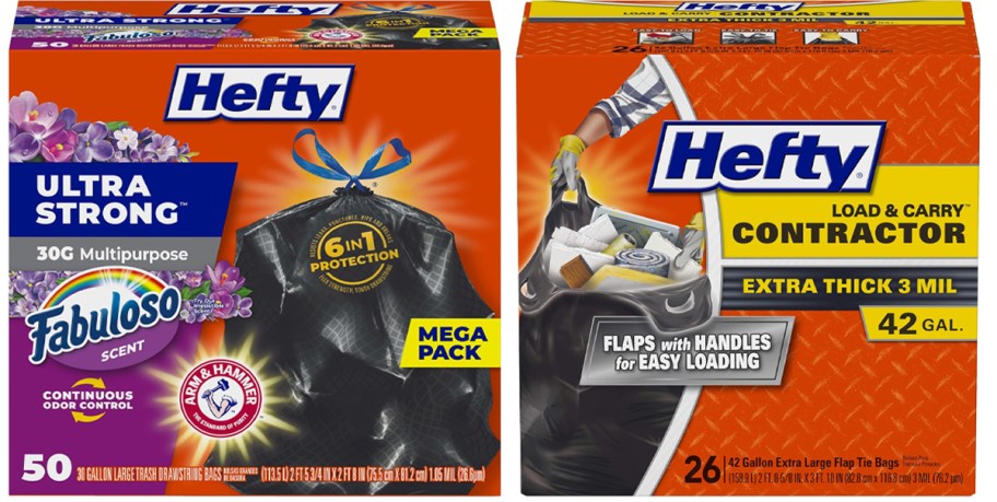 hefty trash bag boxes 