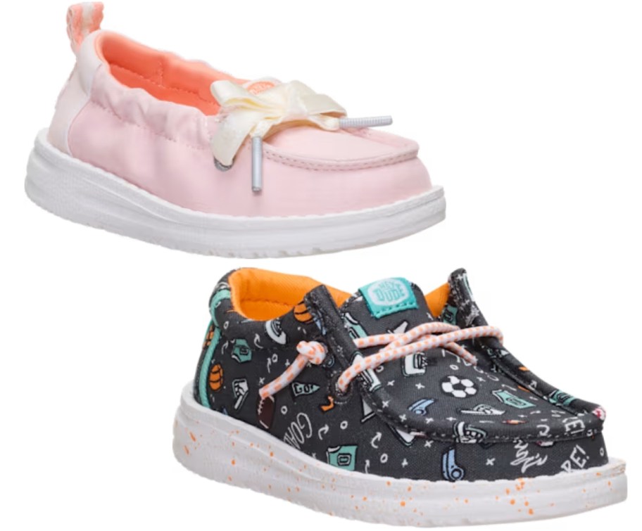toddler twill and sports print shoes