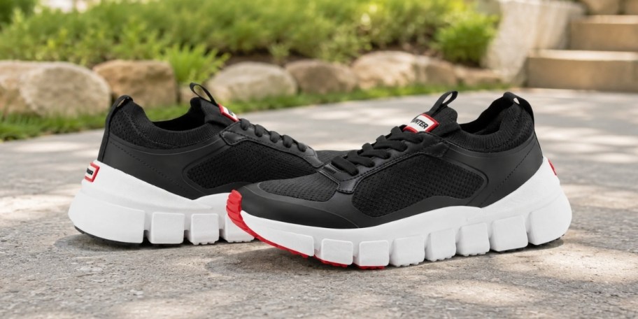 hunter womens black sneaker