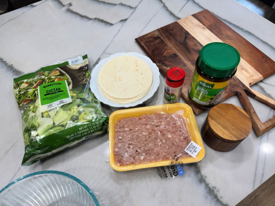 ingredients to make smashed taco