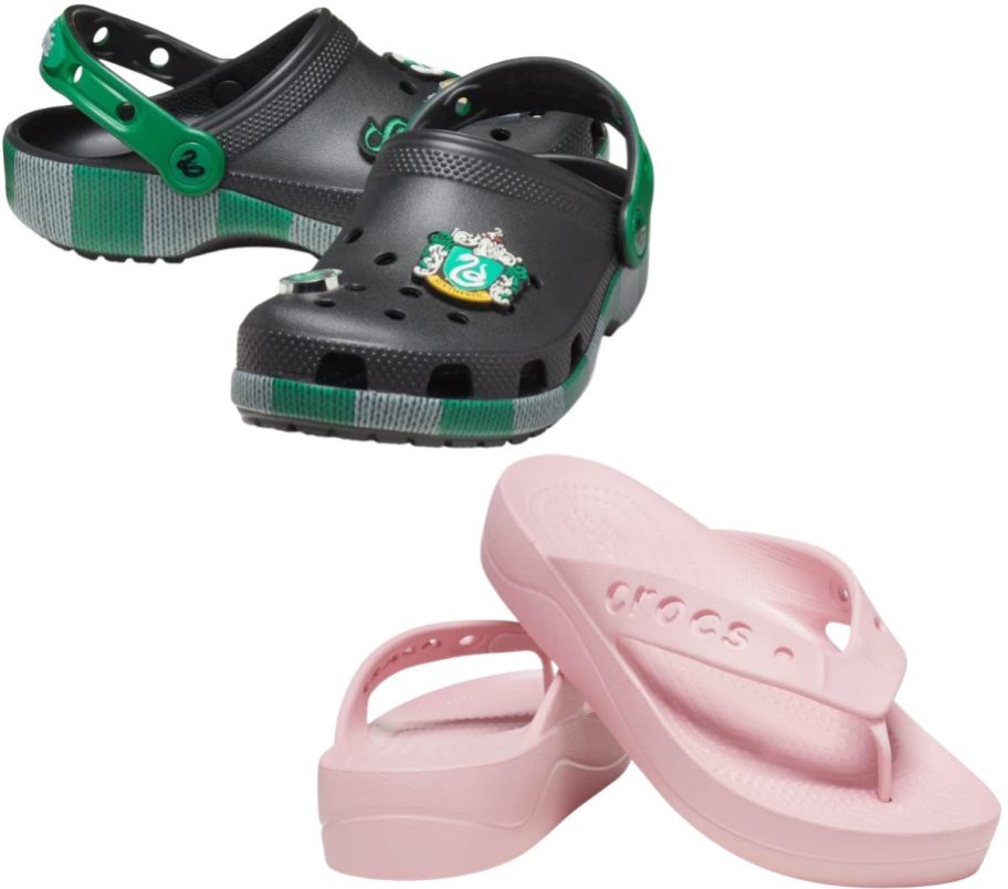 crocs kids Slytherin clogs and crocs women's flip flops