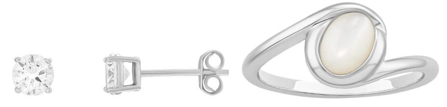 earrings and a ring