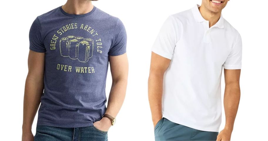 two men wearing tops