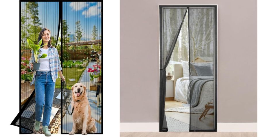 two magnetic screen doors