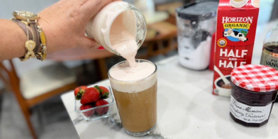 How to Make Cream Cheese Cold Foam for Iced Coffee!
