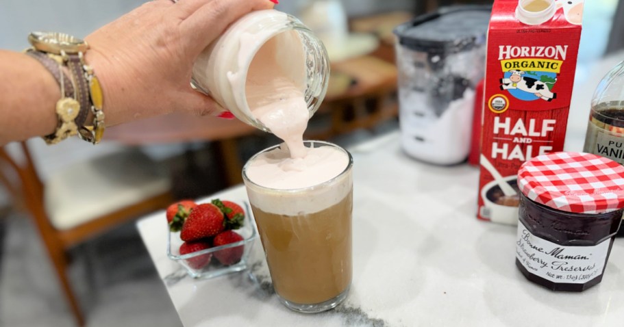 How to Make Cream Cheese Cold Foam for Iced Coffee!