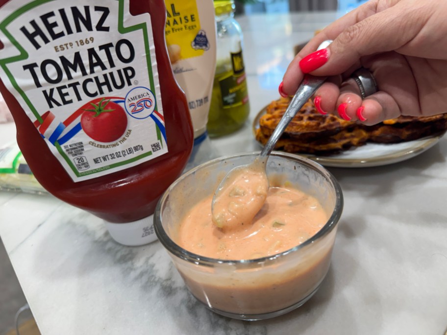 making a basic burger sauce