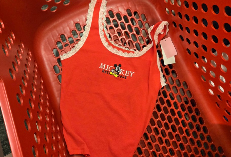 red mickey mouse tank top