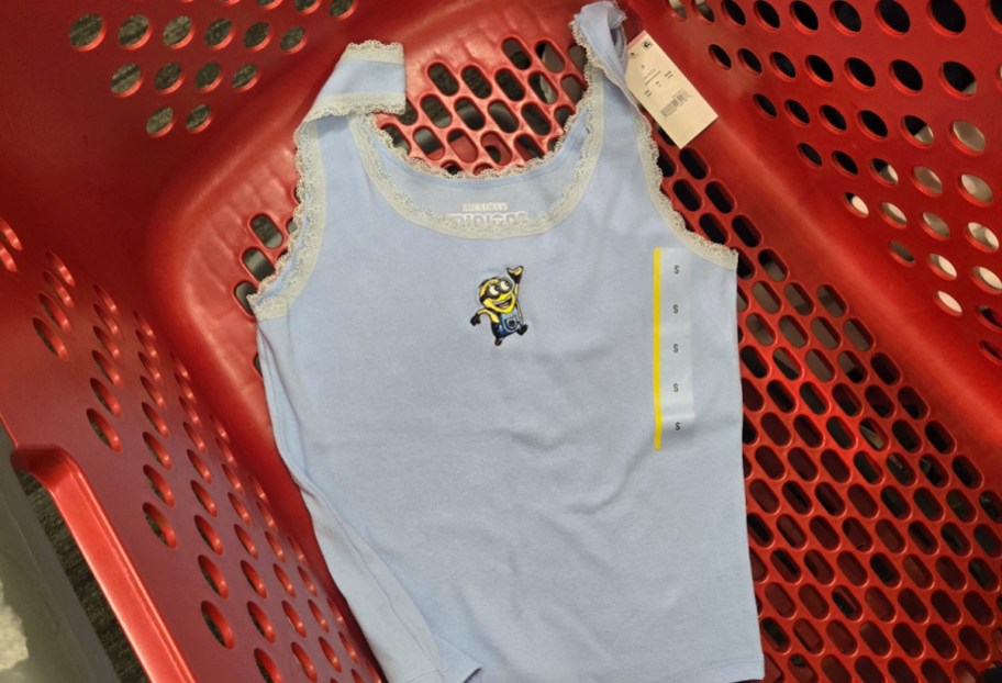 blue minions tank top in cart