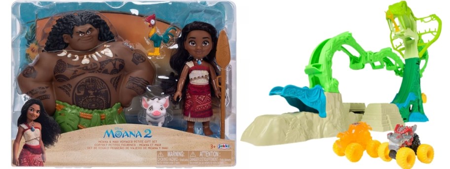 moana playset and monsterjams race track