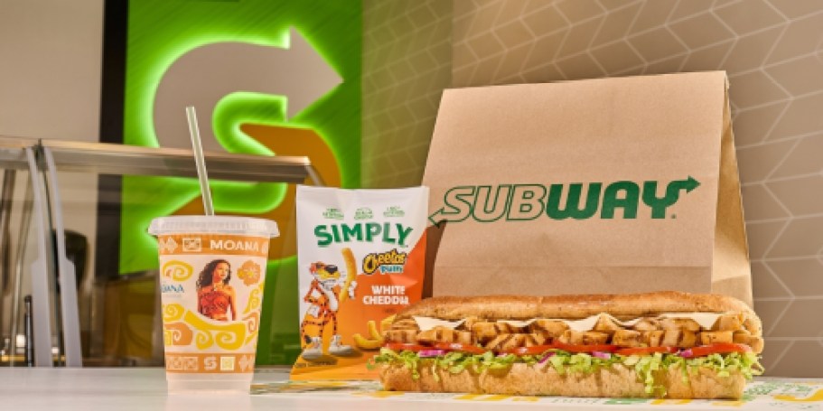 Subway’s Moana Meal Comes with a Collectible Cup AND $15 Off Movie Tickets!
