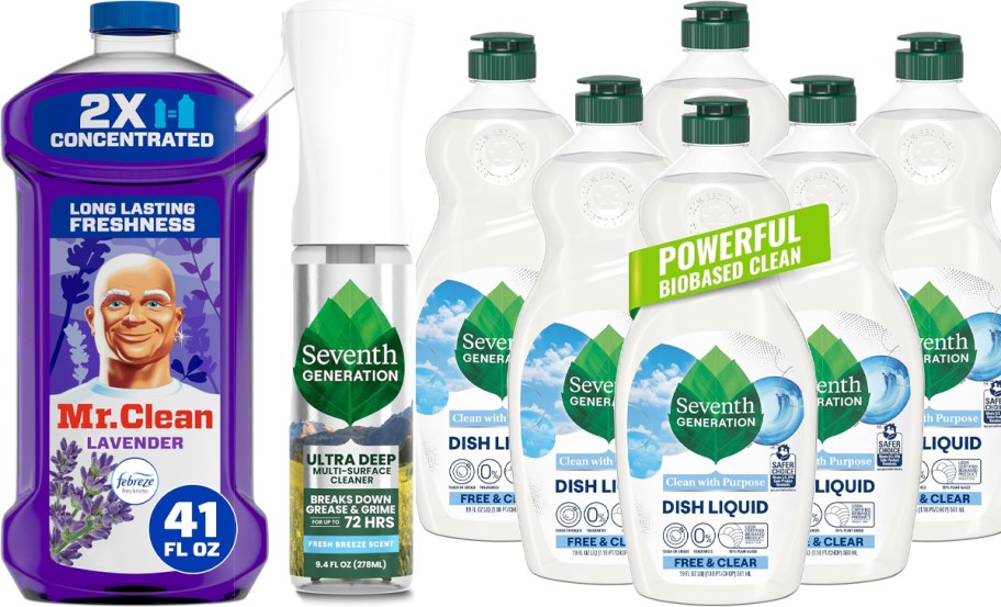 mr clean and seventh generation cleaners