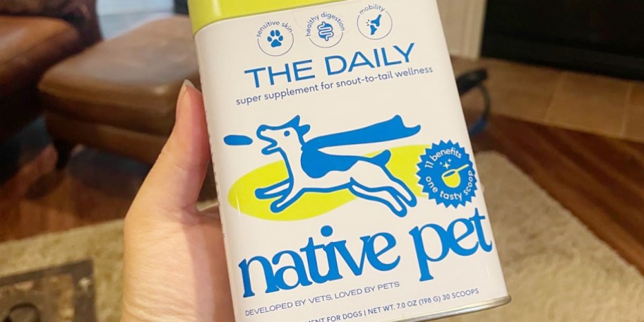 hand holding native pet