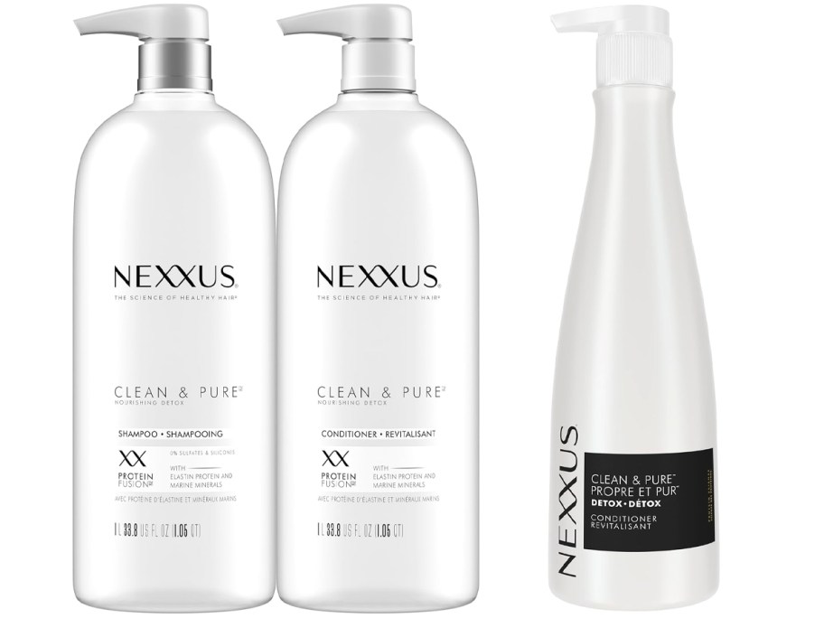 nexxus shampoo and conditioner bottles 