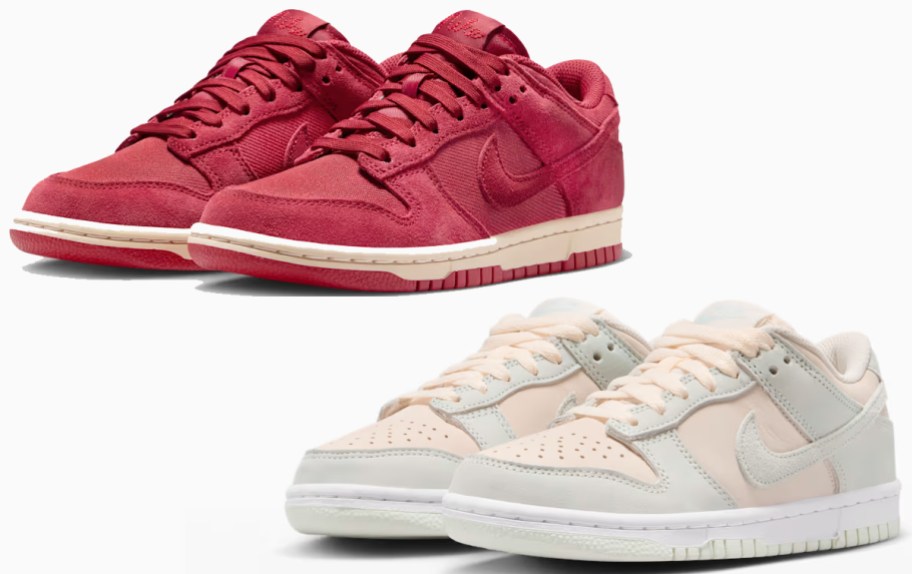 red and tan nike dunks