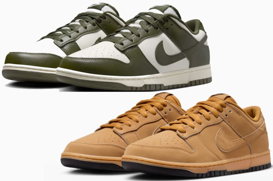 green and tan nike dunks shoes