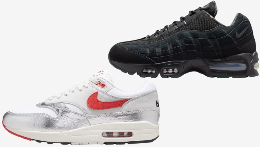 two nike air max style shoes