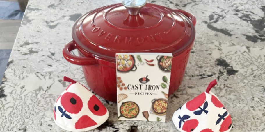 Cast Iron Bread Dutch Oven w/ Potholders Just $32 on Amazon – Perfect for Sourdough