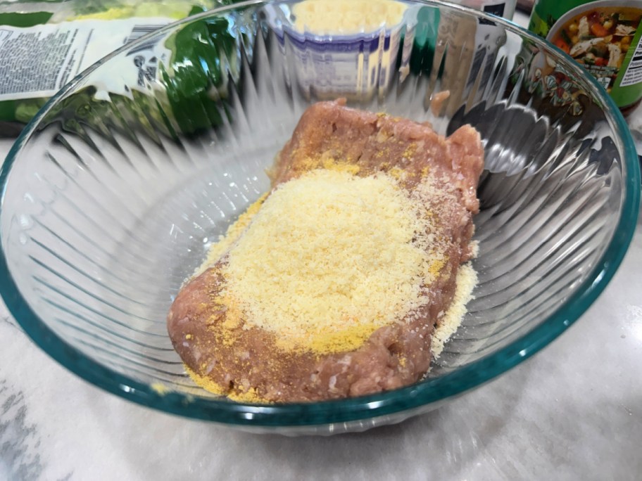 parmesan cheese and ground chicken