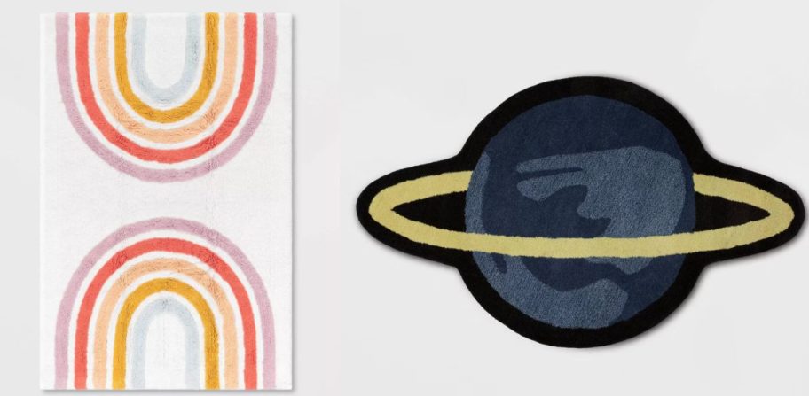 rainbow rug and planet rug
