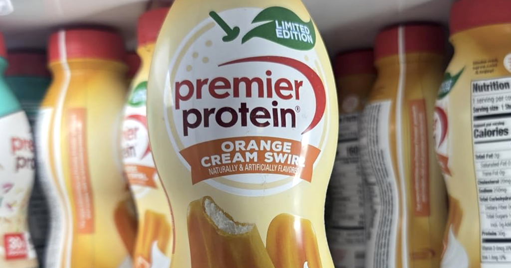 Over $10 Off Limited Edition Premier Protein Orange Cream Shakes on Amazon