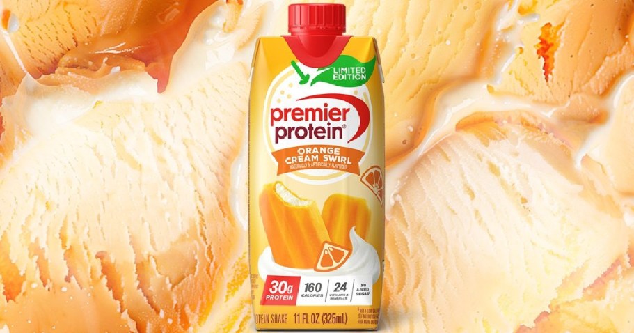 Limited Edition Premier Protein Orange Cream Shake 12-Pack Just $18.99 Shipped on Amazon